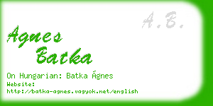 agnes batka business card